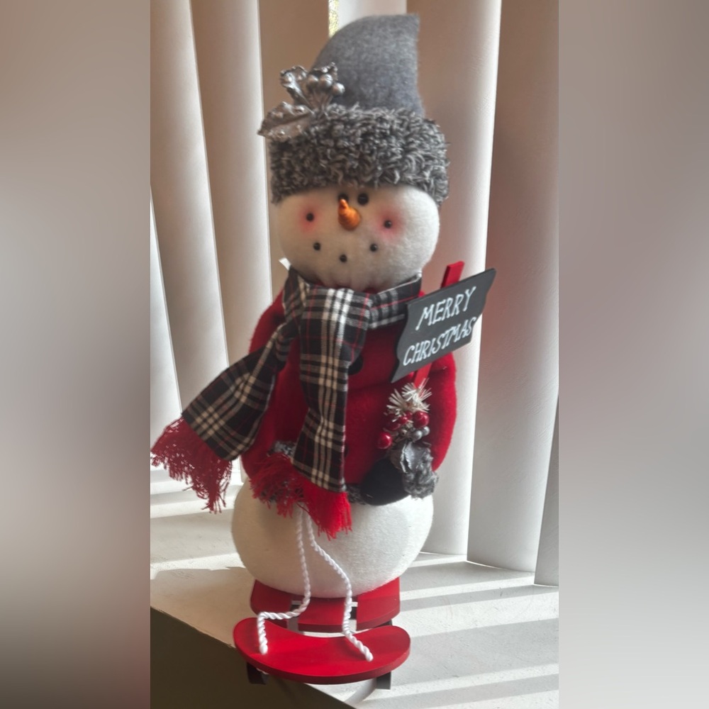 Charming Snowman on a Sleigh Holiday Decor